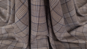 Stofa beige Glen Plaid pentru costum