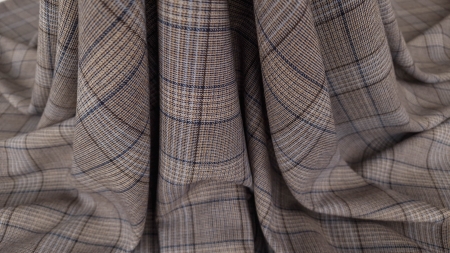 Stofa beige Glen Plaid pentru costum