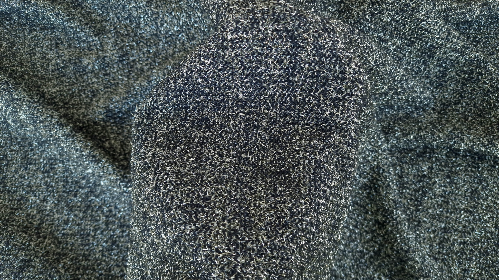 Tesatura neagra cu fir metalizat auriu - imagine 3