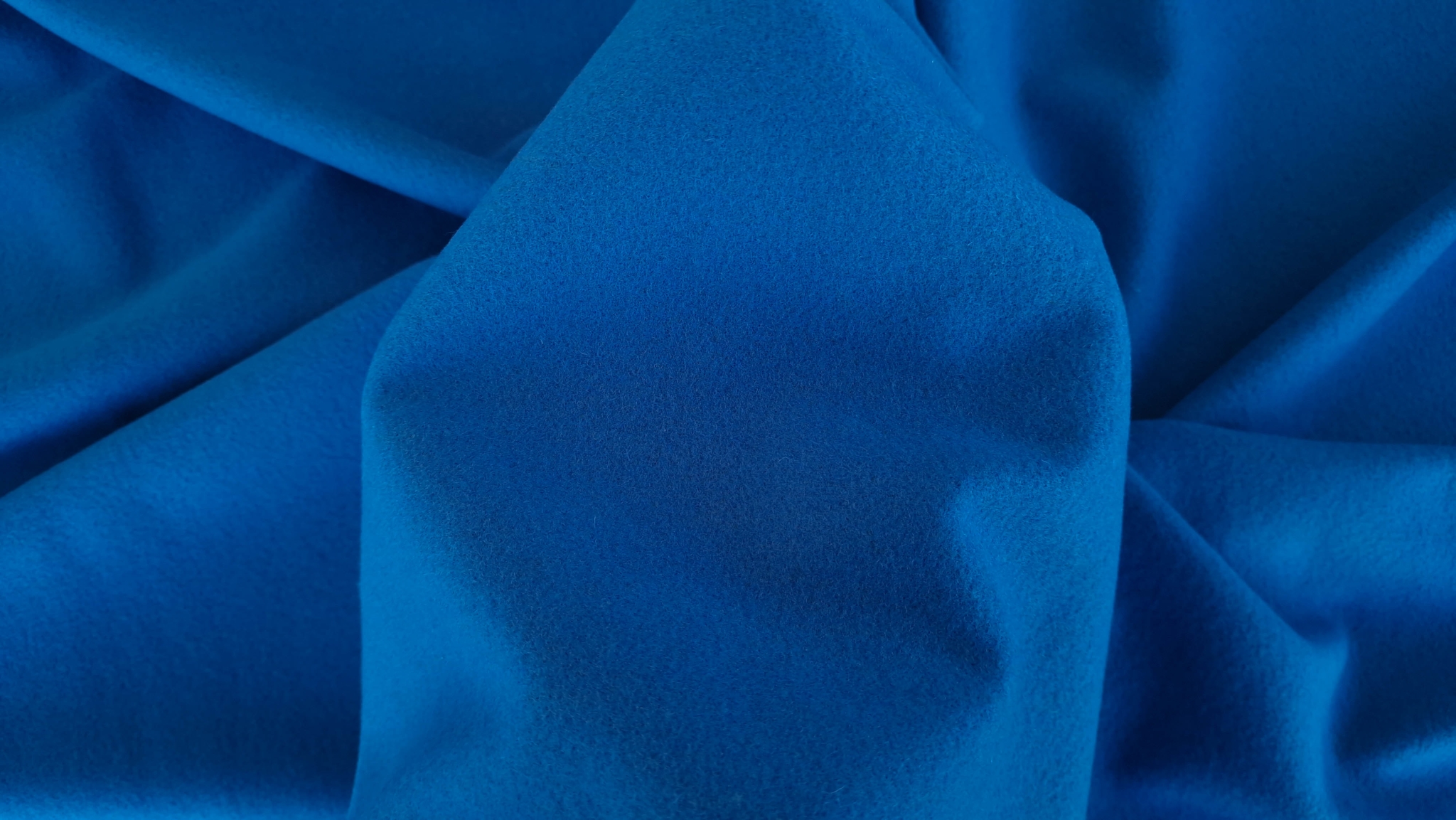 Stofa pentru palton albastru cobalt - imagine 4