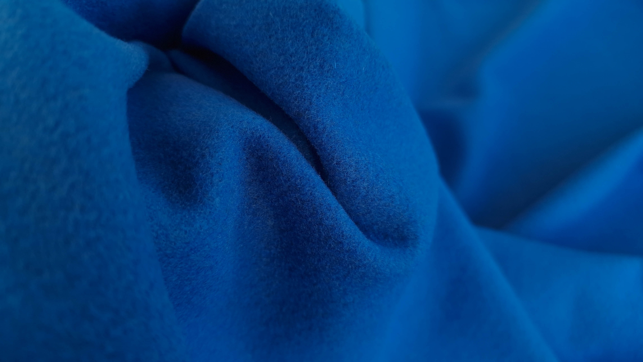 Stofa pentru palton albastru cobalt - imagine 2