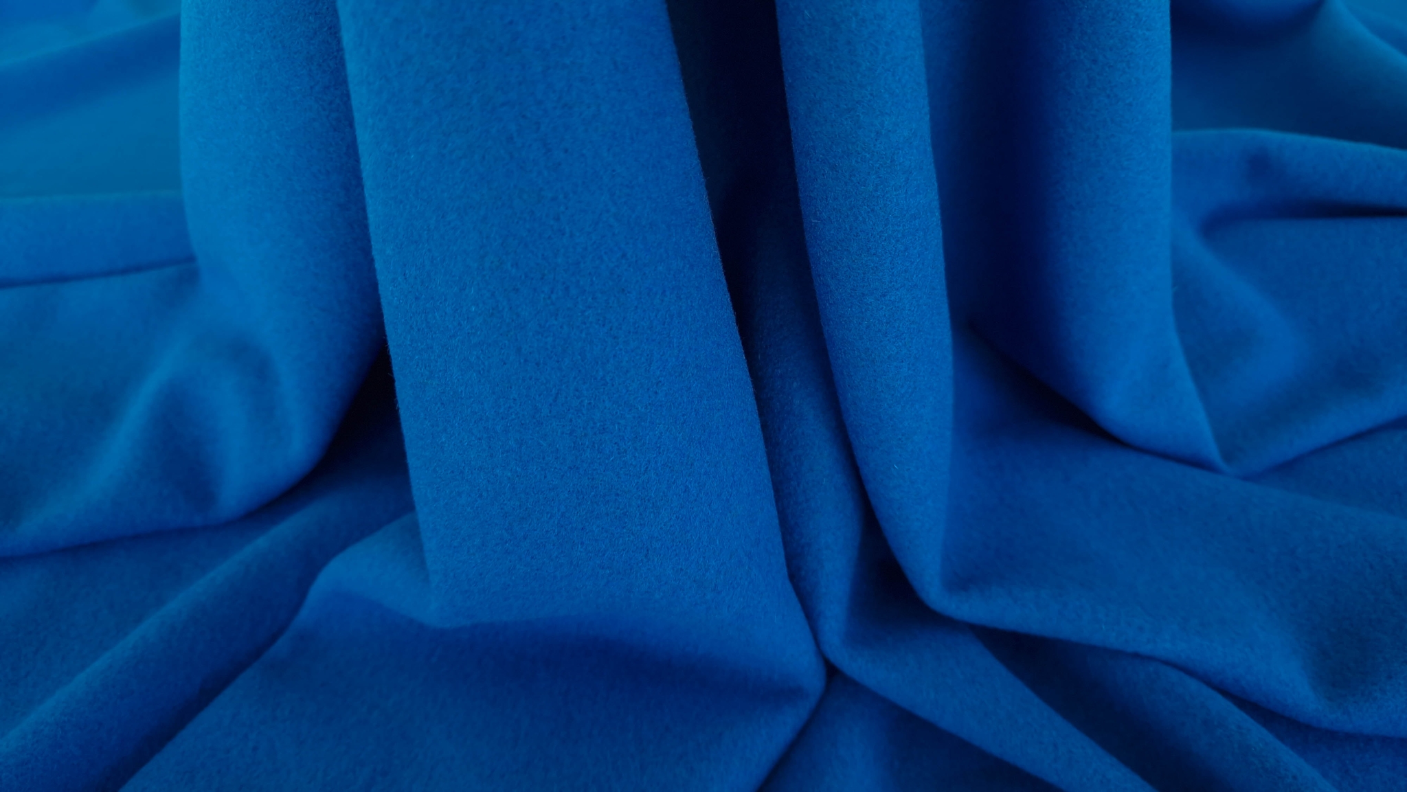 Stofa pentru palton albastru cobalt - imagine 6