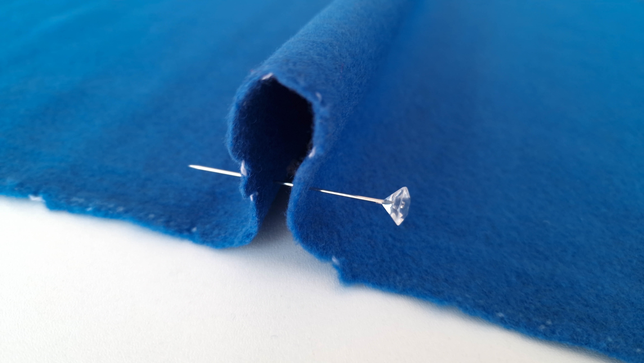 Stofa pentru palton albastru cobalt - imagine 5