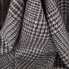 Stofa pentru palton houndstooth din lana usor elastica