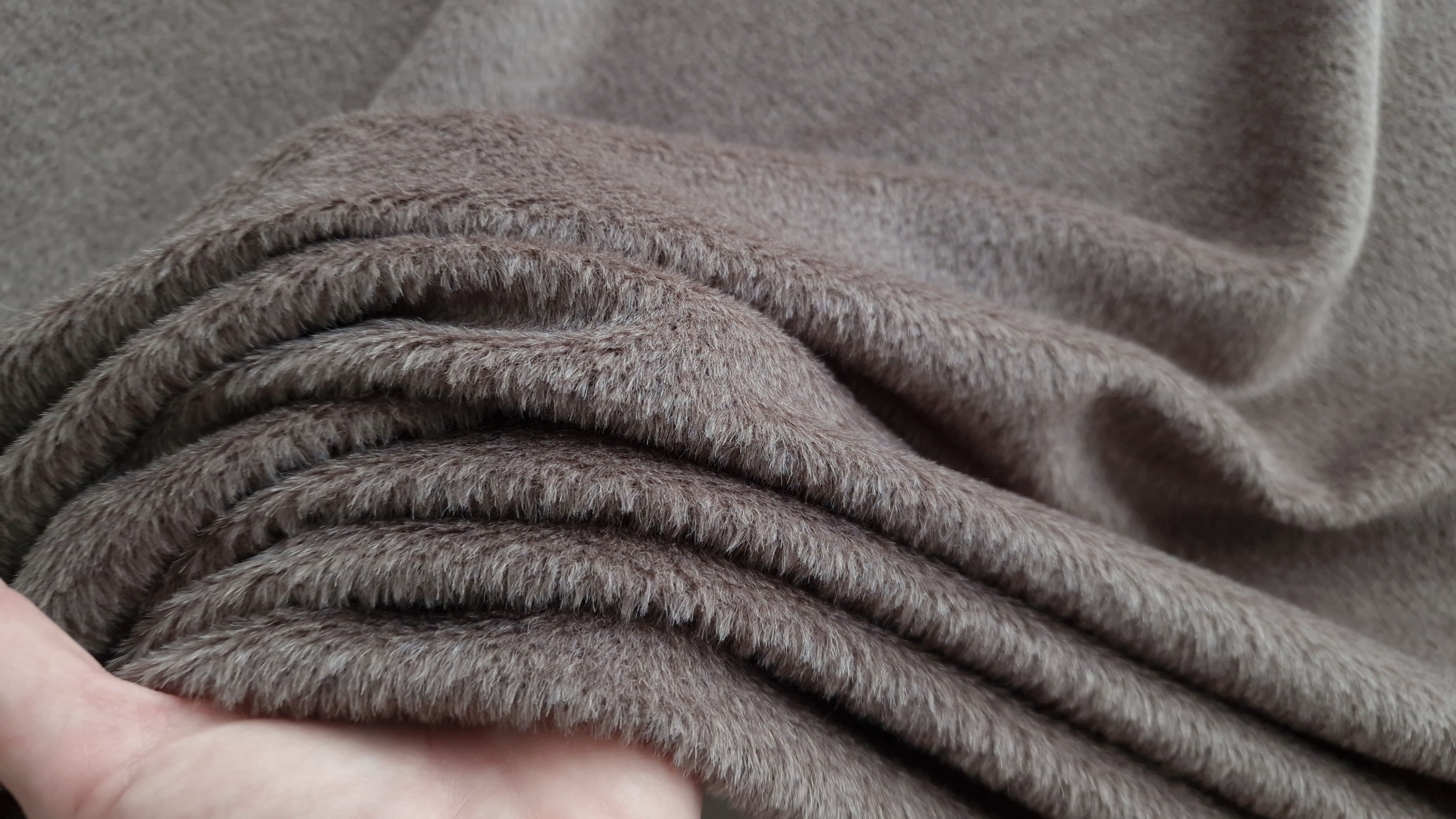 Stofa grej cu alpaca si lana - imagine 7