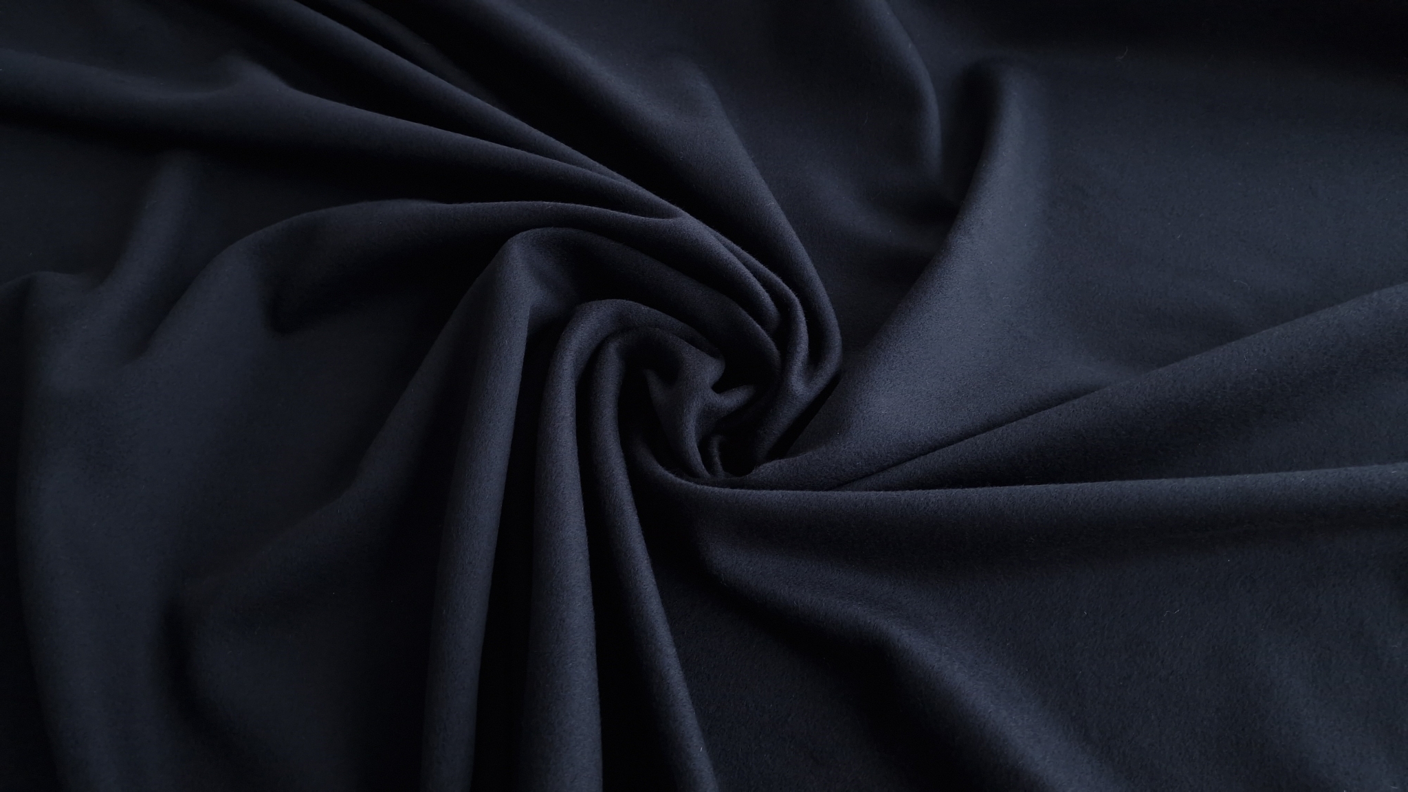 Stofa neagra pentru palton lana si casmir - imagine 8