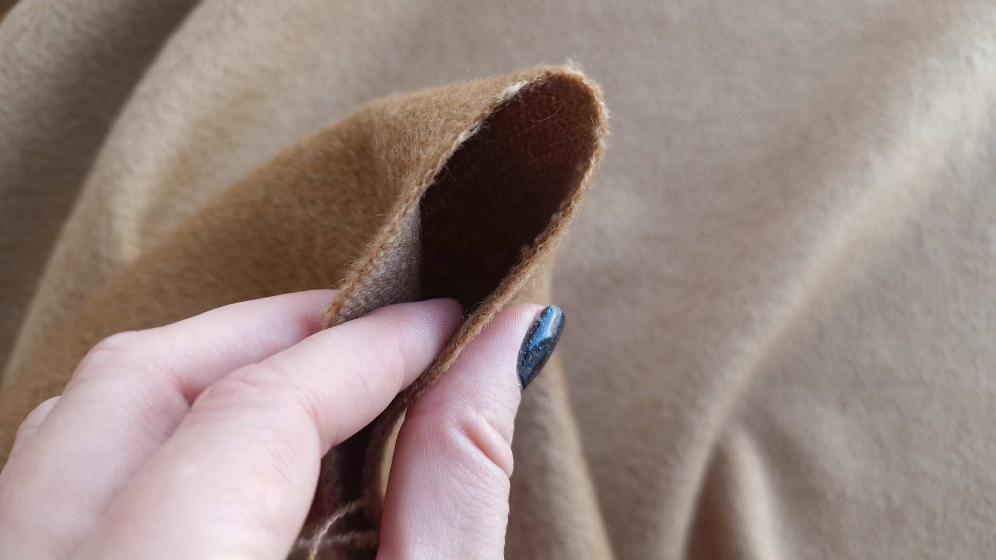 Stofă mocha mousse cu lână virgină și cașmir - imagine 6