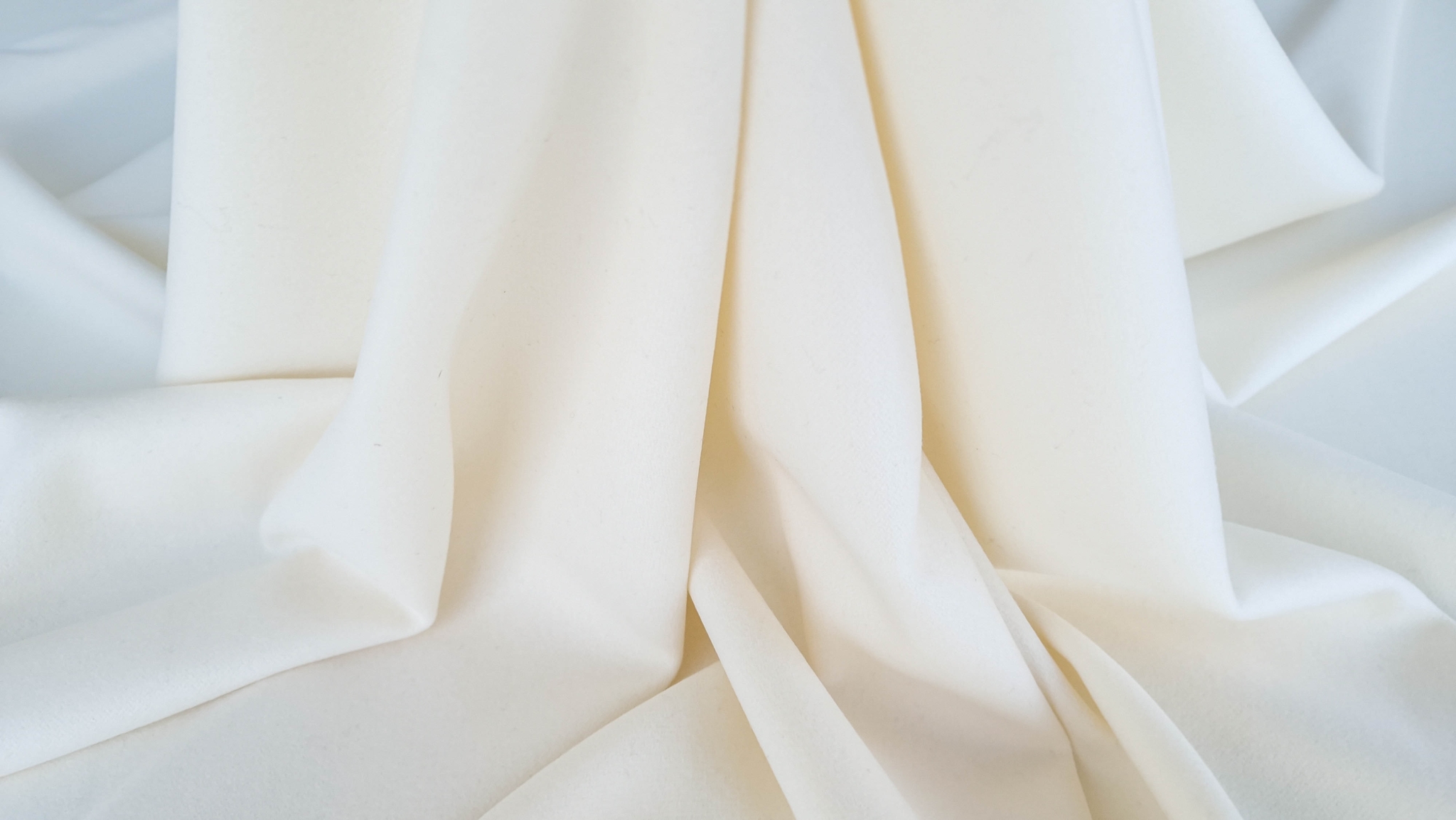 Stofa ivoire grosime medie din lana cu casmir - imagine 6