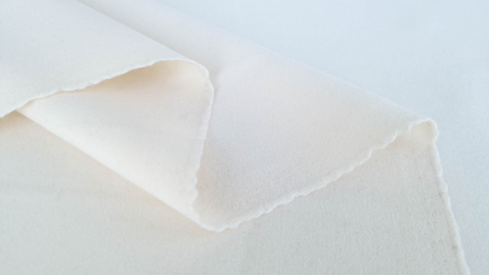 Stofa ivoire grosime medie din lana cu casmir - imagine 2