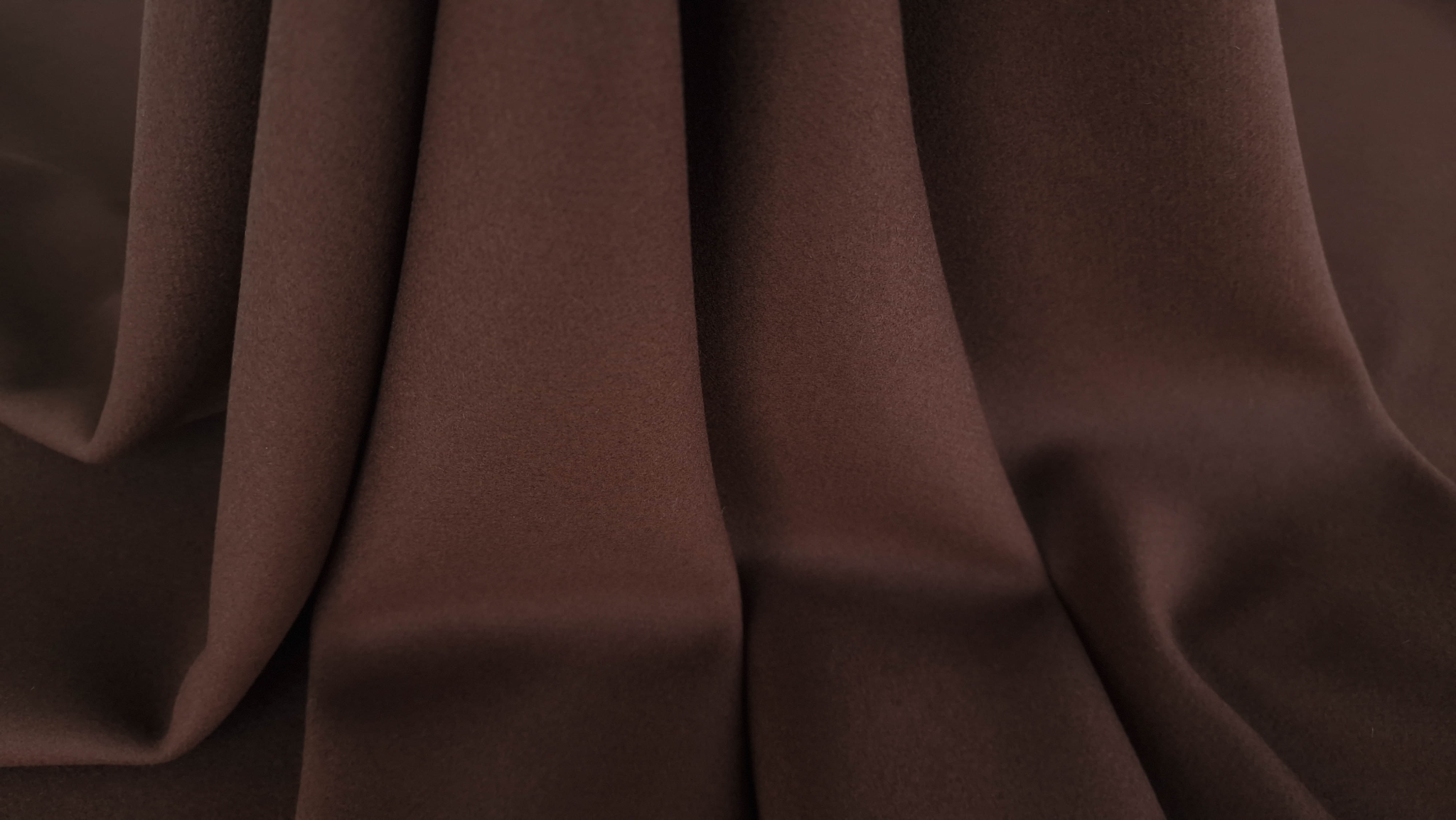 Stofa pentru palton brown din lana si casmir - imagine 7