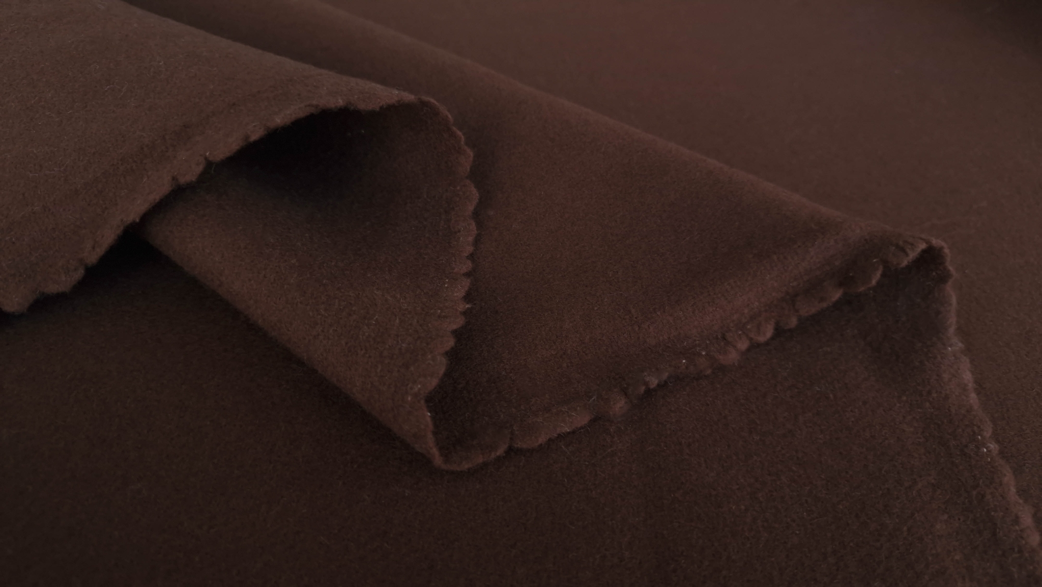 Stofa pentru palton brown din lana si casmir - imagine 3