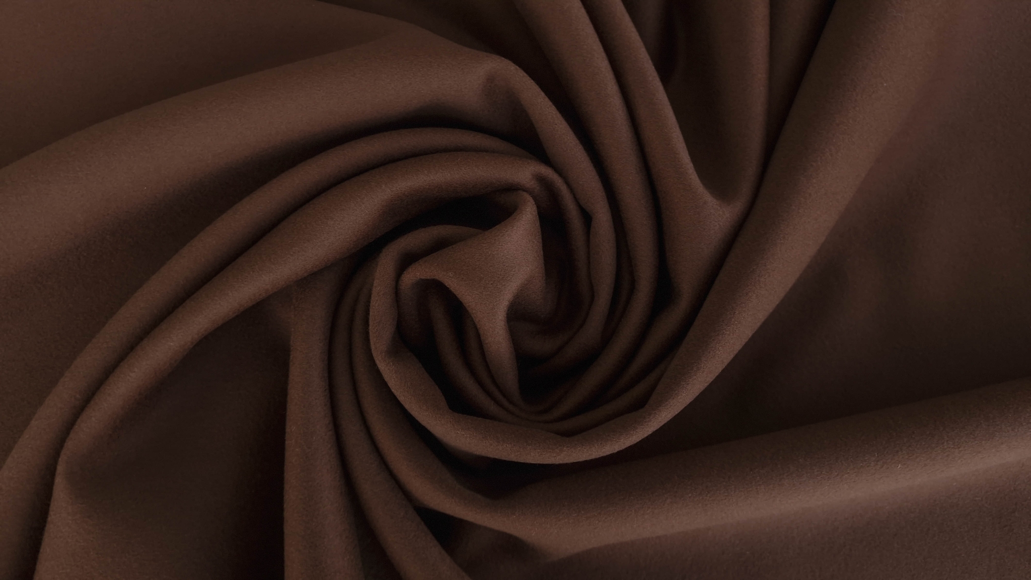 Stofa pentru palton maron din lana si casmir - imagine 6