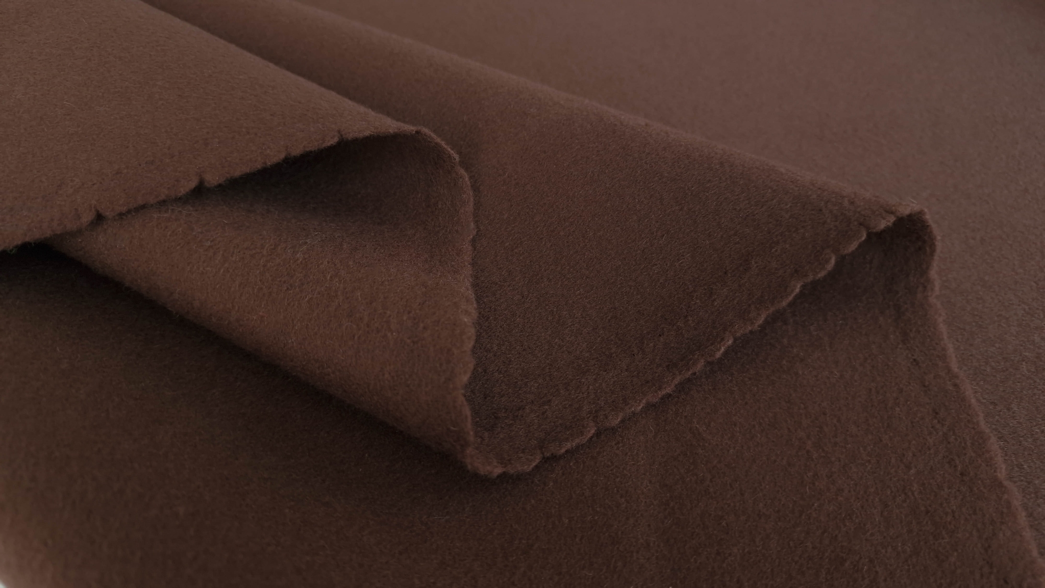 Stofa pentru palton maron din lana si casmir - imagine 3