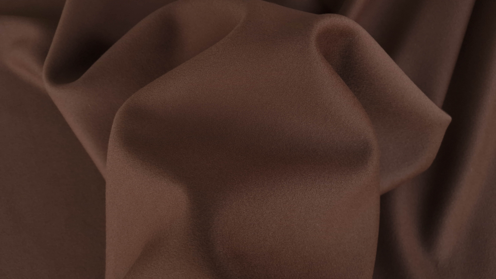 Stofa pentru palton maron din lana si casmir - imagine 5