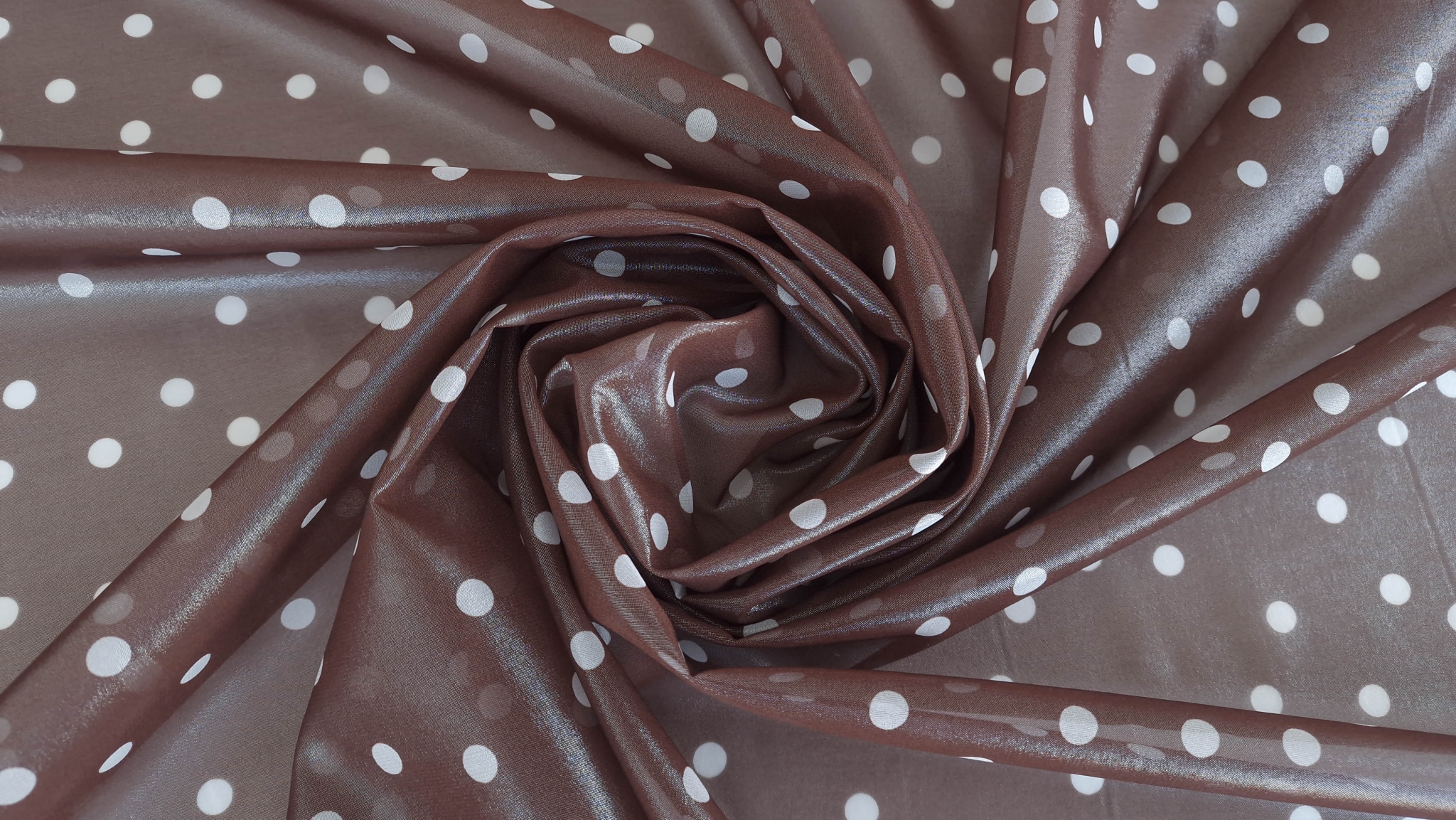 Voal peliculizat din matase naturala brown - imagine 6