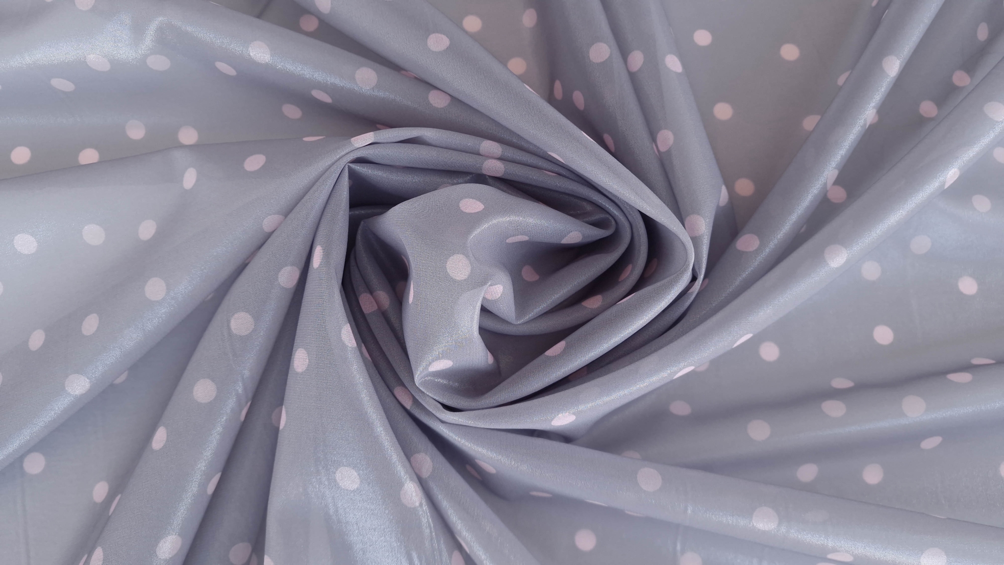 Voal din matase naturala peliculizat gri argintiu - imagine 7