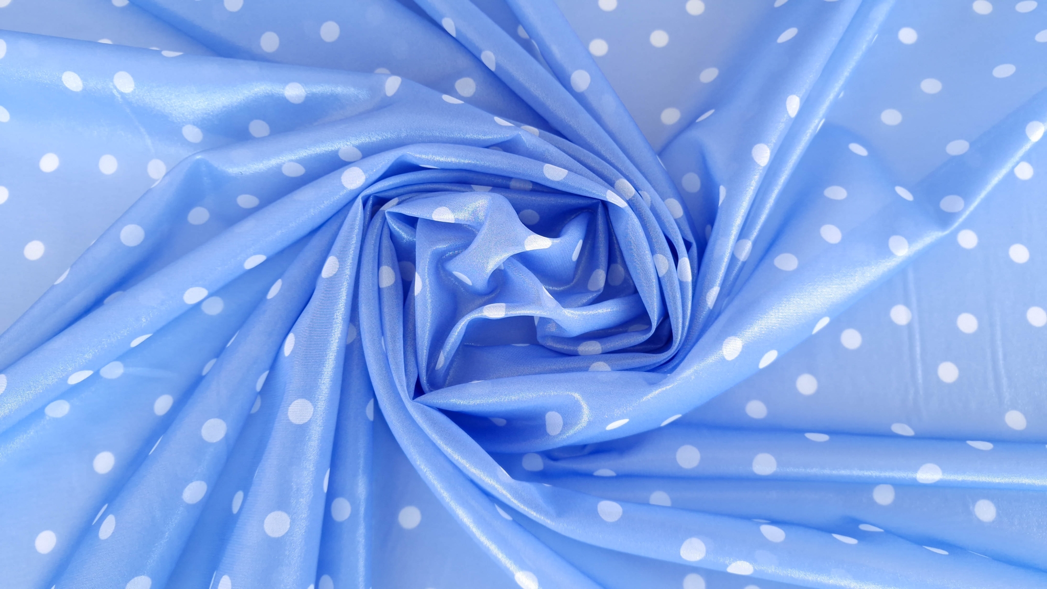 Voal din matase naturala peliculizat bleu - imagine 4