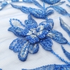 Broderie accesorizata cu flori 3D blue