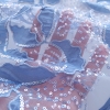 Broderie accesorizata pe tulle blue