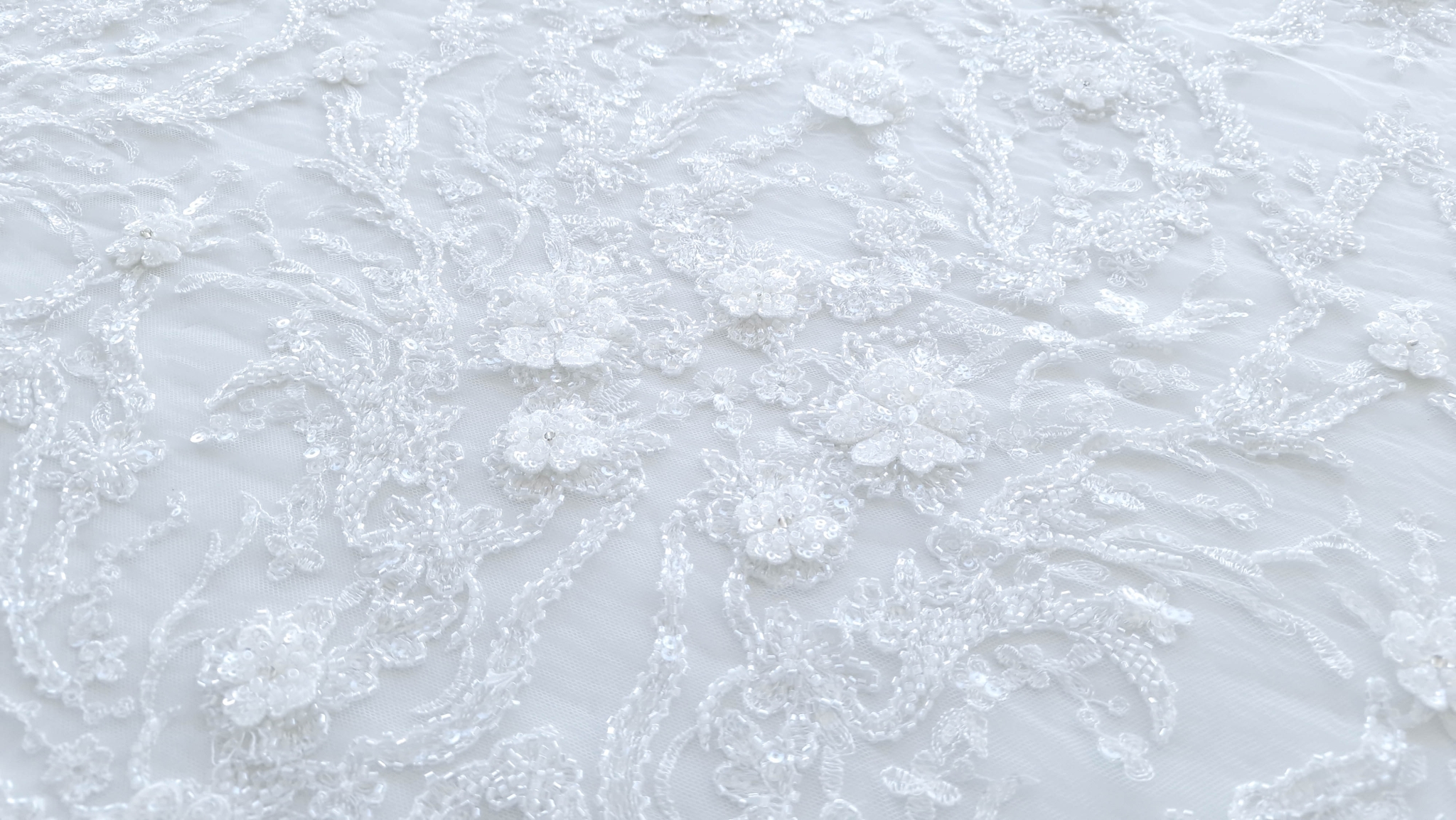 Dantela ivory cu bordura accesorizata - imagine 5