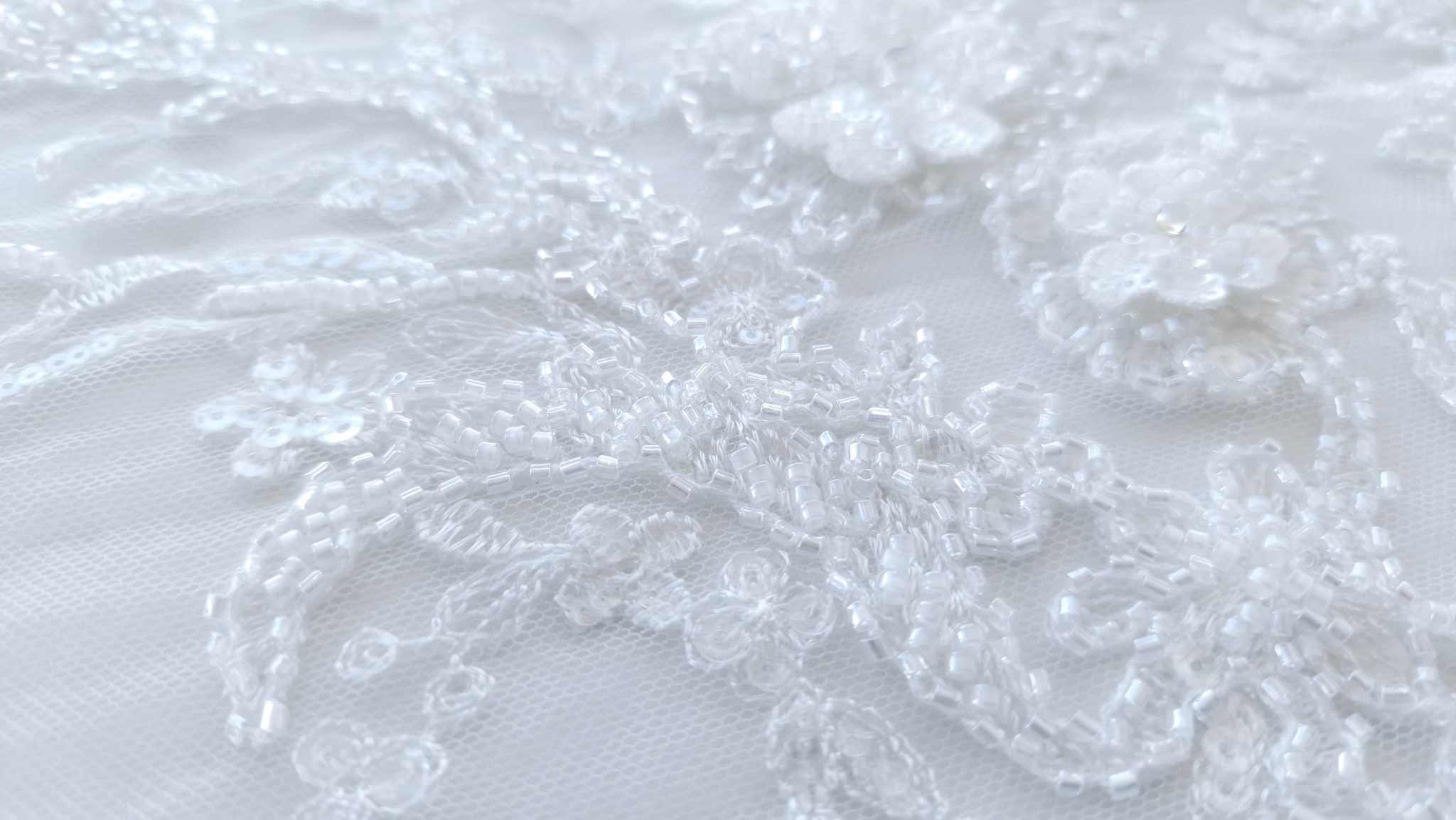 Dantela ivory cu bordura accesorizata - imagine 6