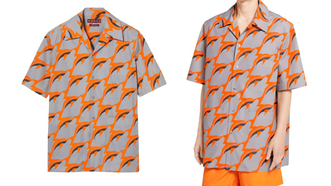 Poplin din bumbac dolphin print GUC1799 - imagine 3