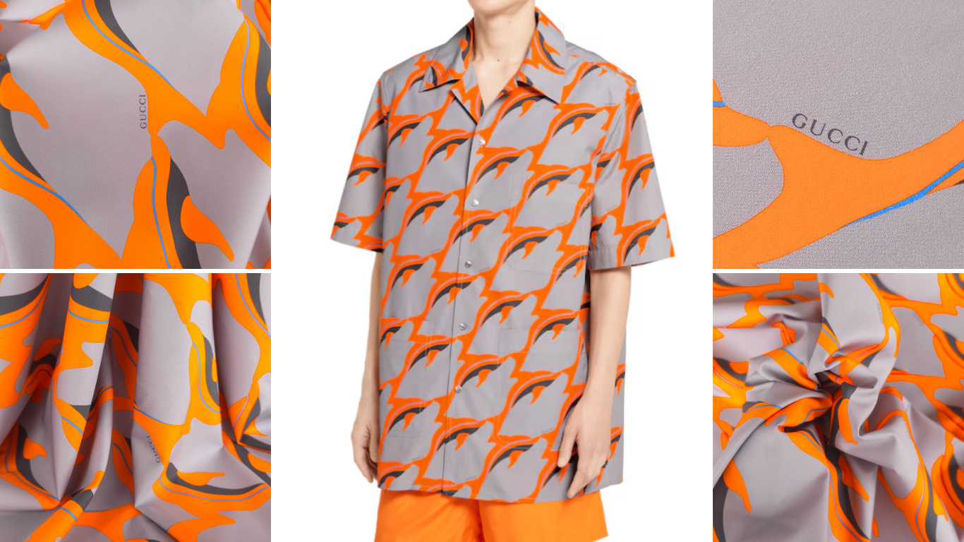 Poplin din bumbac dolphin print GUC1799