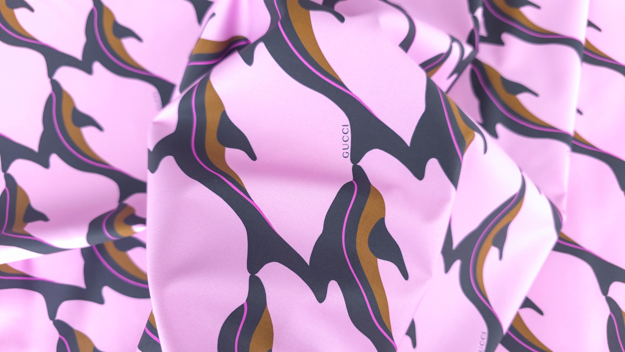 Poplin din bumbac dolphin print GUC1800 - imagine 3