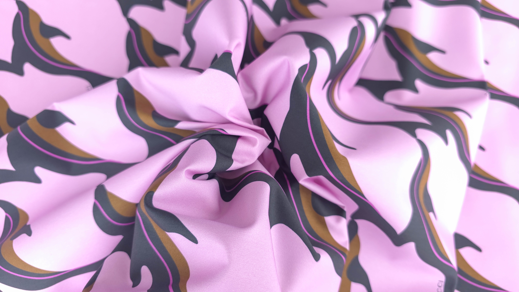 Poplin din bumbac dolphin print GUC1800 - imagine 4