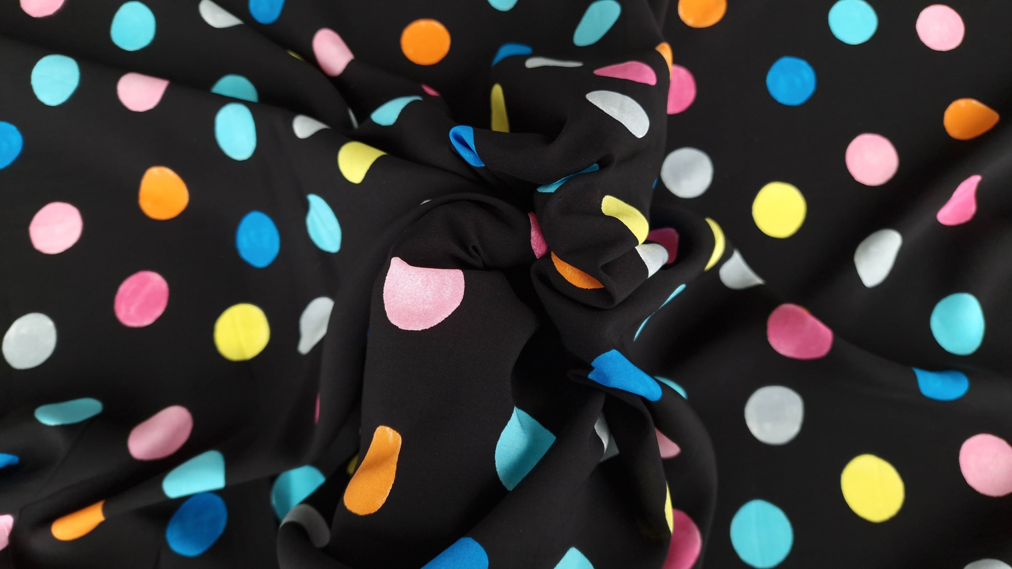 Satin mat din vascoza Happy Dots - imagine 3