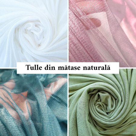 Tulle de matase naturala
