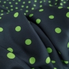 Twill din matase naturala bleumarin cu buline