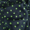 Twill din matase naturala bleumarin cu buline