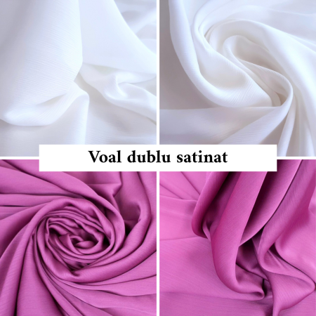 Voal dublu, satinat