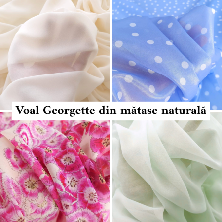 Voal Georgette din matase naturala