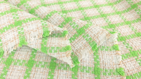 stofita tip chanel de vara cu in si bumbac verde ivory crem evelin textile (2)