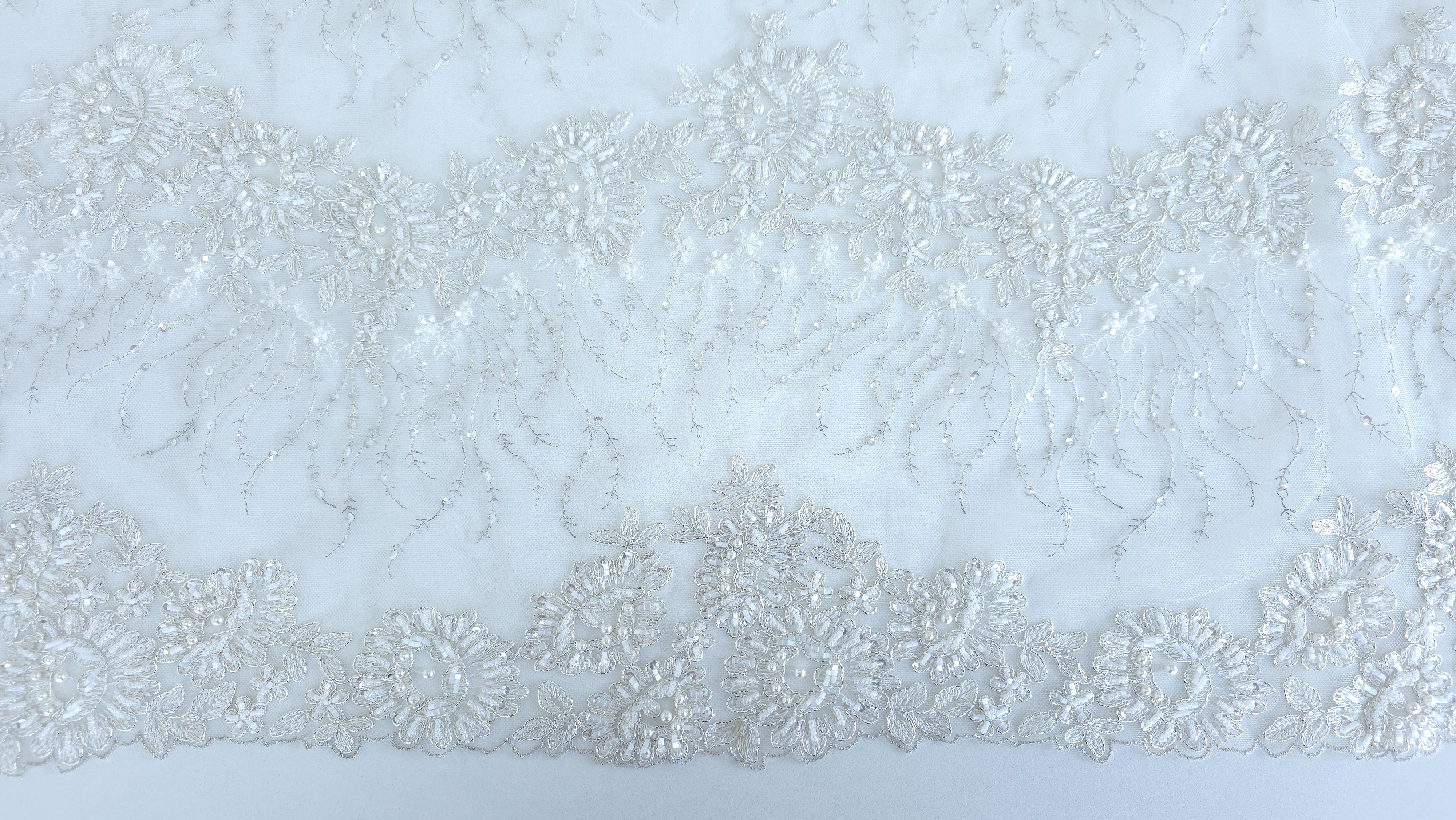 broderie ivoire accesorizata manual tulle elastic franta