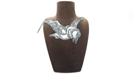 aplicatie brodata pasare alb negru r504 evelin textile (4)