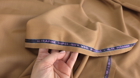 stofa caramel ultrafine super 160s wool gaberdine evelin textile (6)