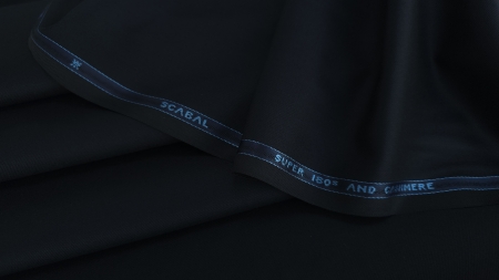 stofa lana si casmir super 180s bleumarin inchis stofa premium din lana si casmir stofa pentru costum la comanda moale si subtire de inalta calitate costum office de dama si barbat(6)