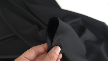 stofa neagra subtire din casmir 100 evelin textile