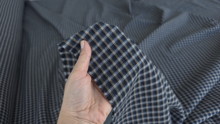 stofa albastru cu bej din bumbac in carouri evelin textile (8)