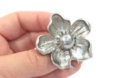 brosa decorativa floare argintie acs49 evelin textile (1)