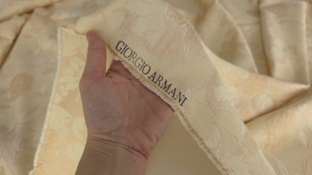 brocard cu matase naturala si bumbac champagne floral evelin textile (2)