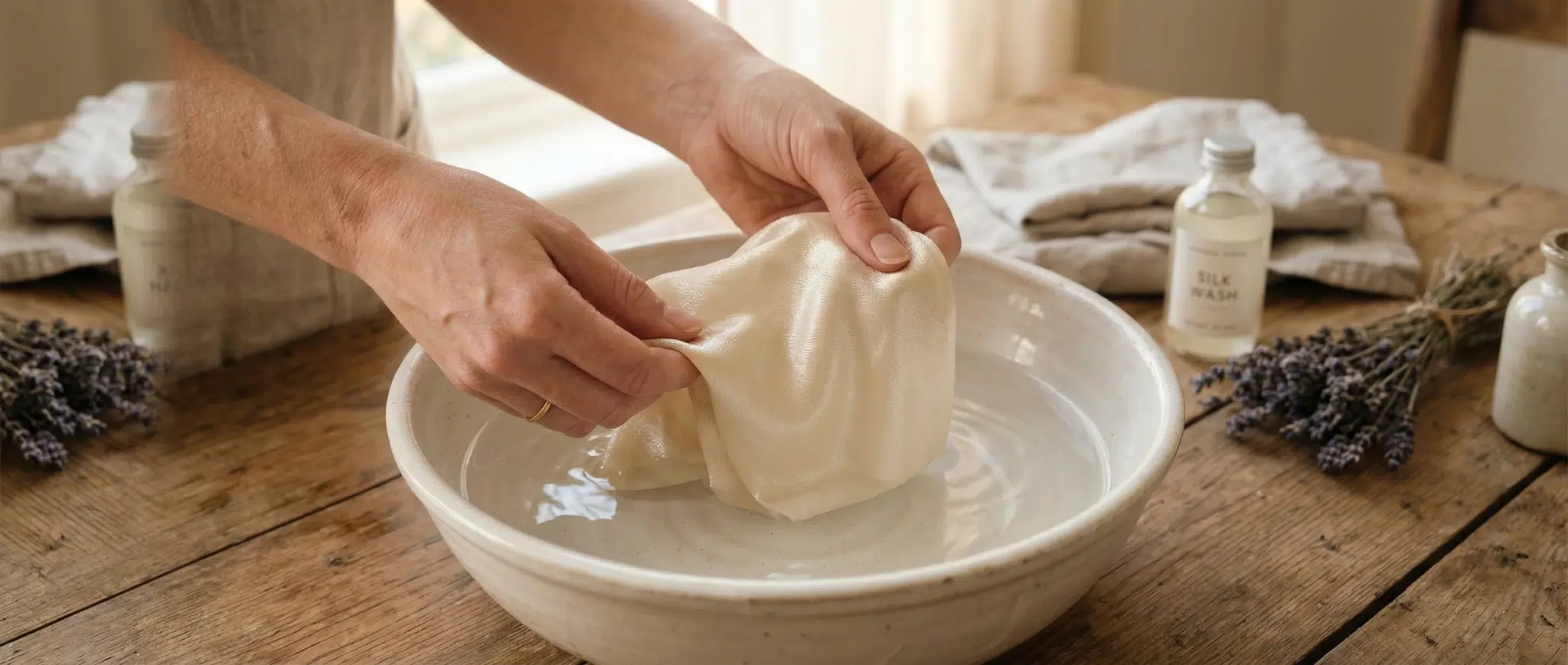 Cum se îngrijește mătasea naturală spălare delicată cu mâna