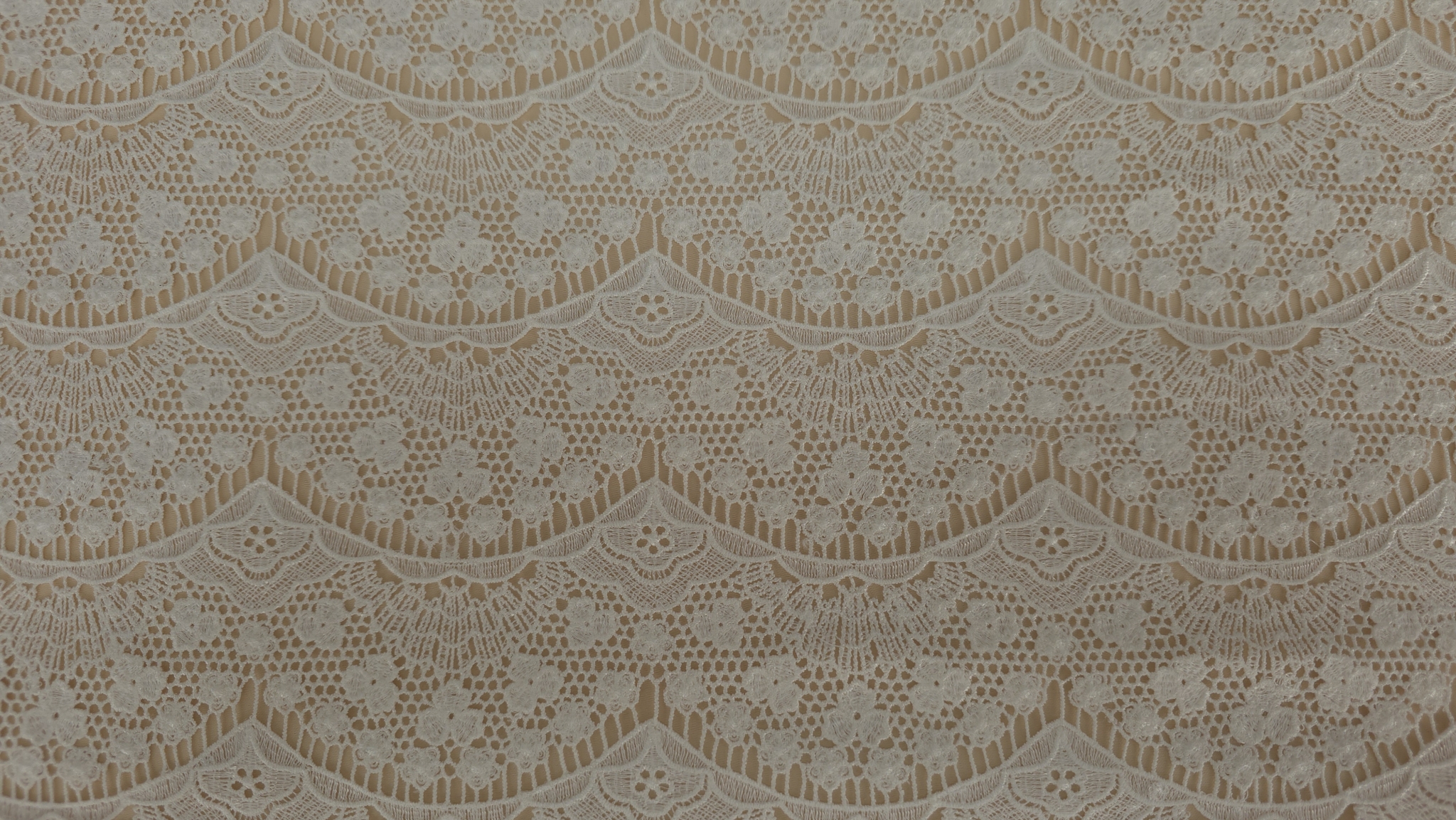 Plan apropiat pe textura retelei si florile mici brodate pe material ivory