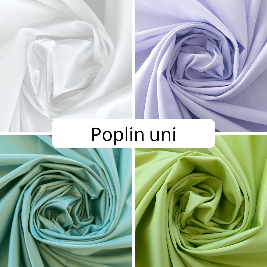 Poplin uni la metru Bumbac simplu pentru cămăși și rochii Evelin Textile