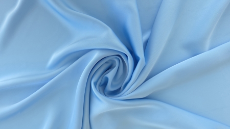 Material albastru cer lustruit răsucit în spirală, suprafață uniformă