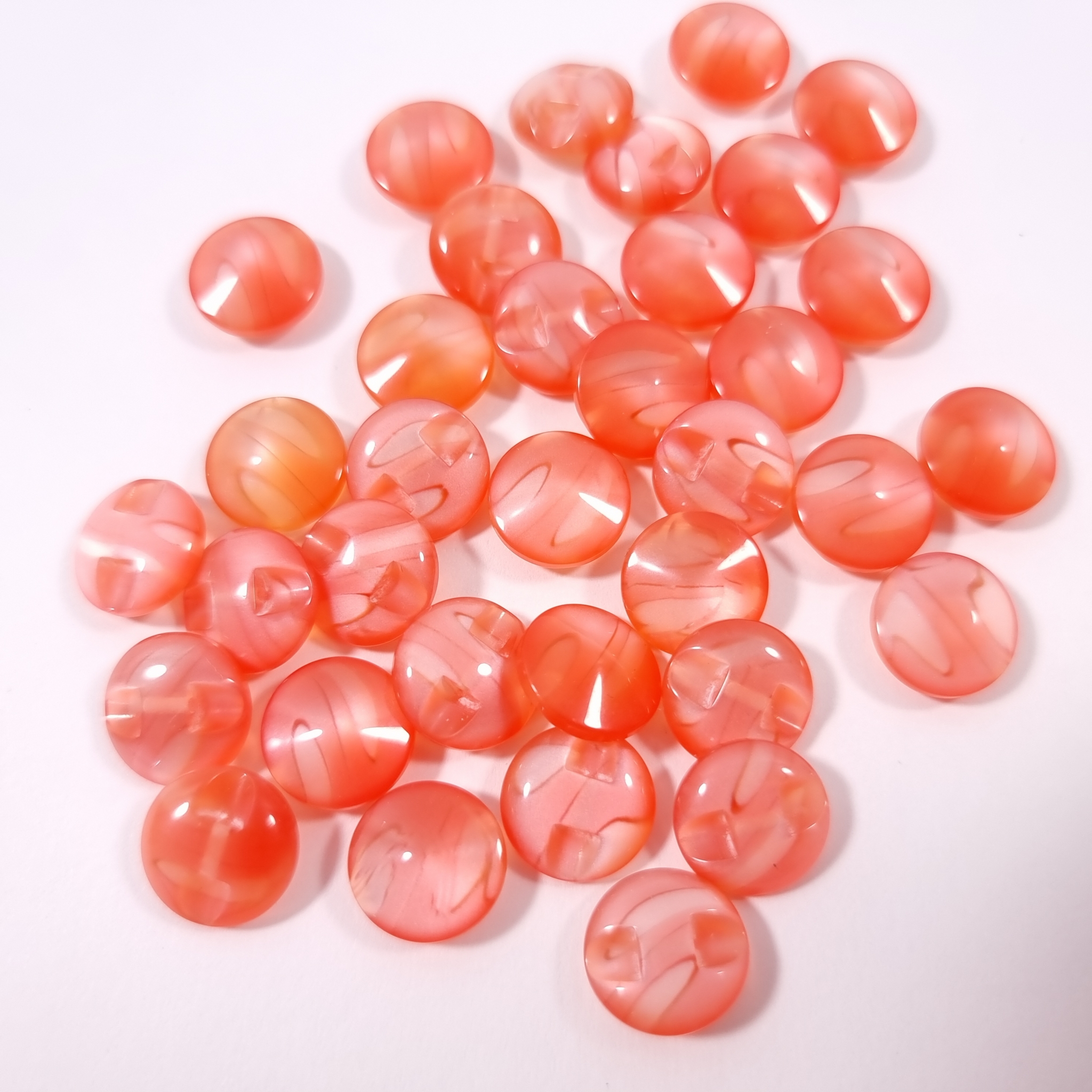 nasturi PCS028 culoare corai translucid, Ø12mm