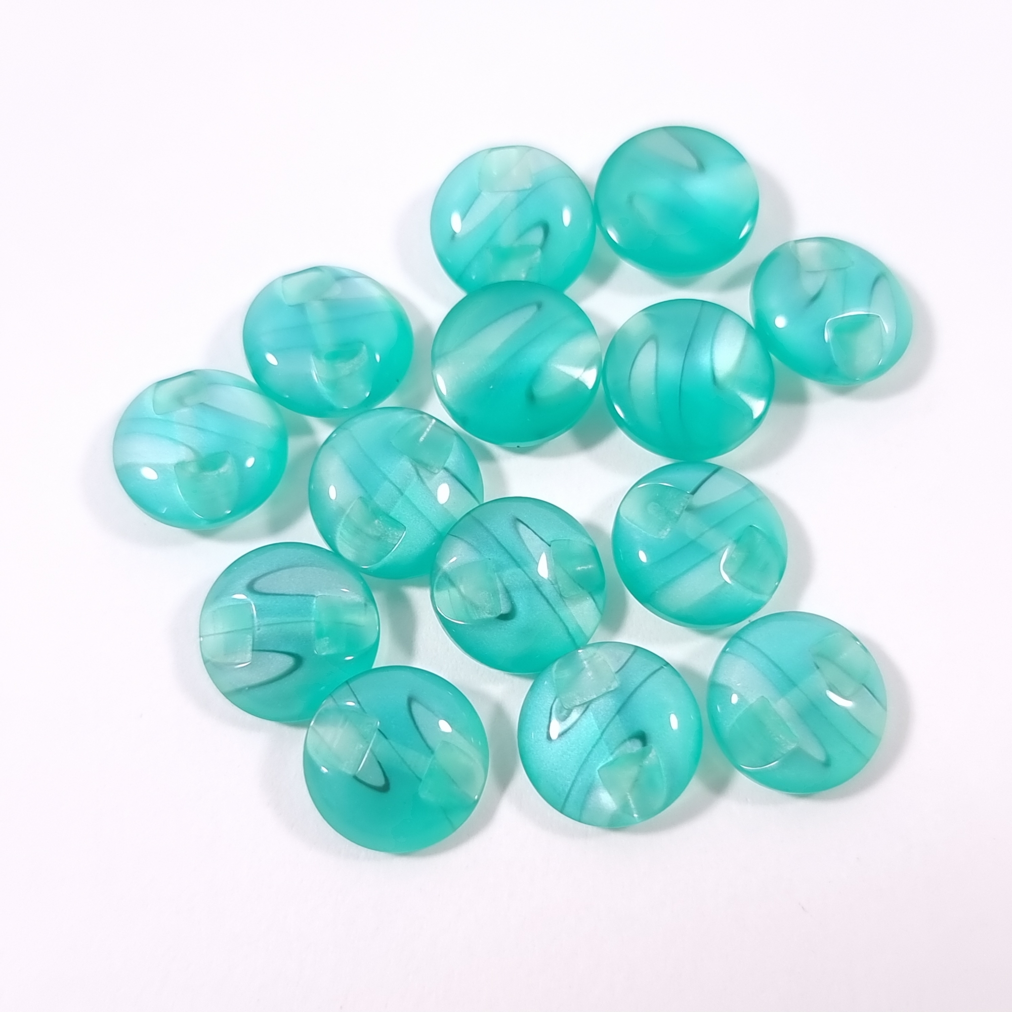 nasturi PCS028 culoare turcoaz translucid, Ø12mm